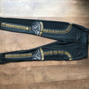 NWT Studded mesh black leggings